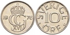 10 öre (Carl XVI Gustaf) from Sweden
