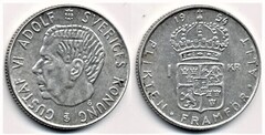 1 krona (Gustaf VI) from Sweden