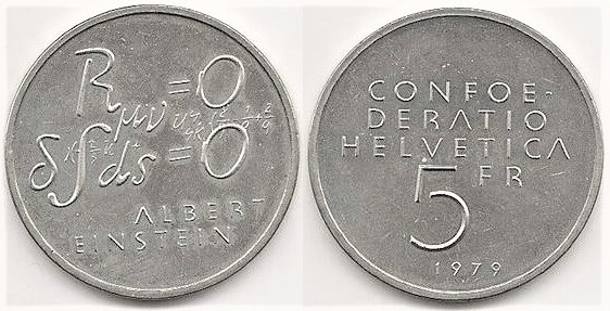 Photo of 5 francs (Albert Einstein-Fórmula)