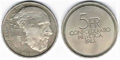 5 francs (100 Aniversario del Nacimiento de Ernest Ansermet) from Switzerland