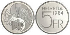 5 francs (100 Años del Nacimiento de Auguste Piccard) from Switzerland