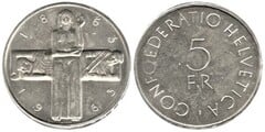 5 francs (Centenario de la Cruz Roja) from Switzerland