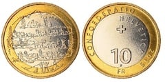 10 francs (Transhumancia-Retorno de los Alpes) from Switzerland
