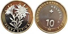 10 francs (Edelweiss) from Switzerland