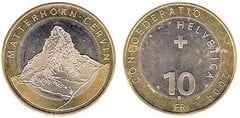 10 francs (Matterhorn Mountain) from Switzerland