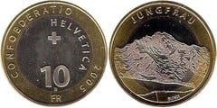 10 francs (Jungfrau Mountain) from Switzerland