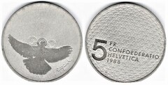 5 francs (Movimiento Olímpico) from Switzerland
