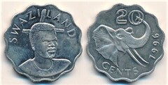 20 centavos (Mswati III) from Eswatini