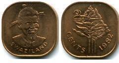 2 centavos (Sobhuza II) from Eswatini