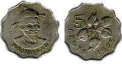 5 centavos (Sobhuza II) from Eswatini