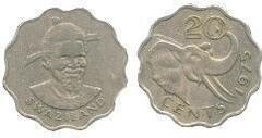 20 centavos (Sobhuza II) from Eswatini