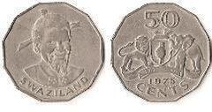 50 centavos (Sobhuza II) from Eswatini