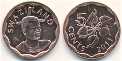 5 centavos (Mswati III) from Eswatini