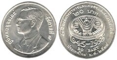 20 baht (50th Anniversary of the F.A.O.) from Thailand