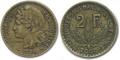 2 francs (Ocupación francesa) from Togo