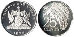25 centavos from Trinidad and Tobago