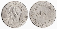 1/2 dinar from Tunisia