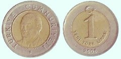 1 new lira from Turkey