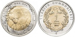 1 lira (Oso pardo) from Turkey