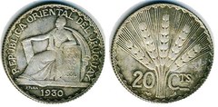 20 centésimos Centenario de la Constitución) from Uruguay