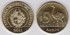 5 pesos (Ñandú) from Uruguay