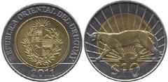 10 pesos (Puma) from Uruguay
