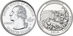 1/4 dollar (America The Beautiful - Shenandoah National Park, Virginia) from United States
