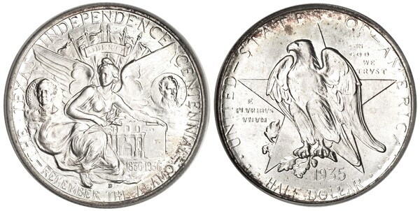Photo of 1/2 dollar (Centenario de la Independencia de Texas)
