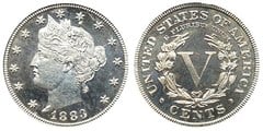 5 cents (Liberty Nickel) from USA