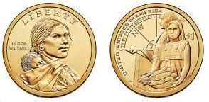 Photo of 1 dollar (Sacagawea Dollar - Native American Dollar - Native Hospitality)