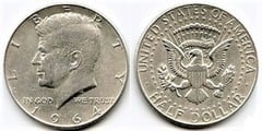 1/2 dollar (Kennedy Silver Half Dollar) from USA