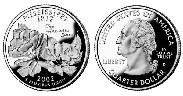 Photo of 1/4 dollar (50 Estados de los EEUU - Mississippi)