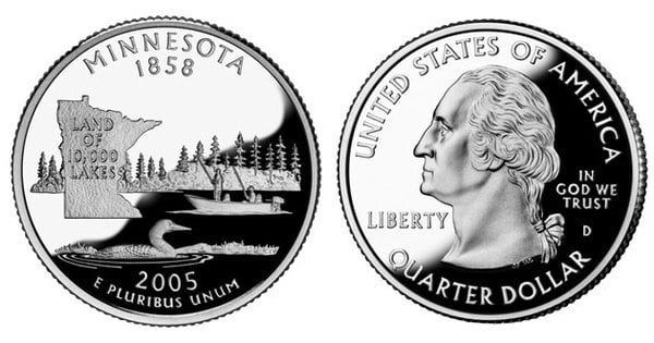 Photo of 1/4 dollar (50 Estados de los EEUU - Minnesota)