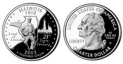 1/4 dollar (50 U.S. States - Illinois) from United States