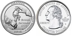 1/4 dollar (America The Beautiful - Saratoga) from United States