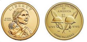 Photo of 1 dollar (Sacagawea Dollar - Native American Dollar - Mohawk)