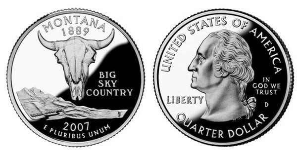 Photo of 1/4 dollar (50 Estados de los EEUU - Montana)