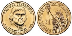 1 dollar (Presidentes de los EEUU - Thomas Jefferson) from United States