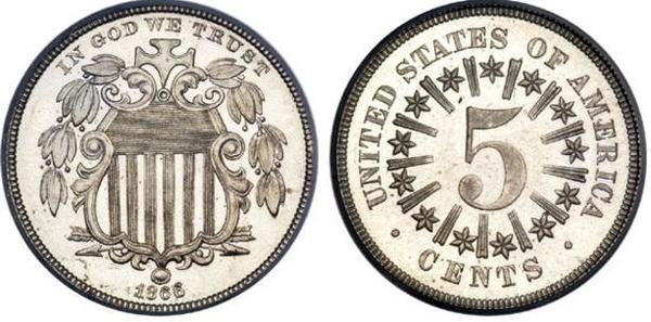 Photo of 5 cents (Union Shield)