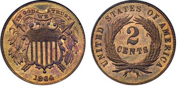 Photo of 2 cents (Union Shield)