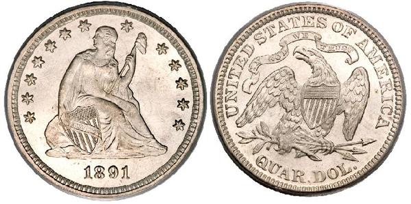 Photo of 1/4 dollar (Liberty)