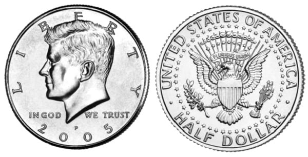 Photo of 1/2 dollar (Kennedy Half Dollar)