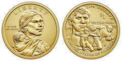 1 dollar (Sacagawea Dollar - Native American Dollar - Wa-Tho-Huk) from USA