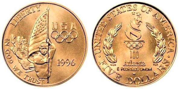 Photo of 5 dollars (Juegos Olímpicos de Atlanta)