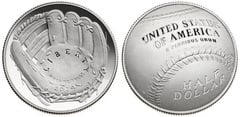 half dollar (Salón Nacional de la Fama del Béisbol) from United States