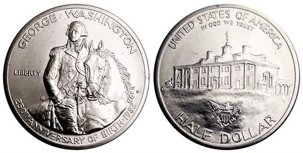 Photo of 1/2 dollar (150 Aniversario del Nacimiento de George Washington)