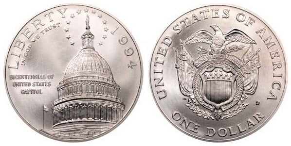 Photo of 1 dollar (Bicentenario del Capitolio de los Estados Unidos)
