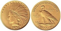 10 dollars (Indian Head-Eagle) from USA