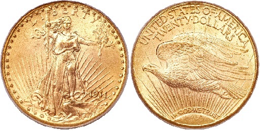 Photo of 20 dollars (Saint-Gaudens, Double Eagle)