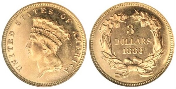 Photo of 3 dollars (Indian Head)